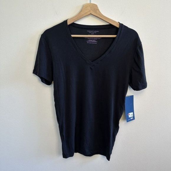 Mens Tommy John Cool Pima Cotton Short Sleeve‎ V-Neck Undershirt T-Shirt Small - Picture 1 of 2
